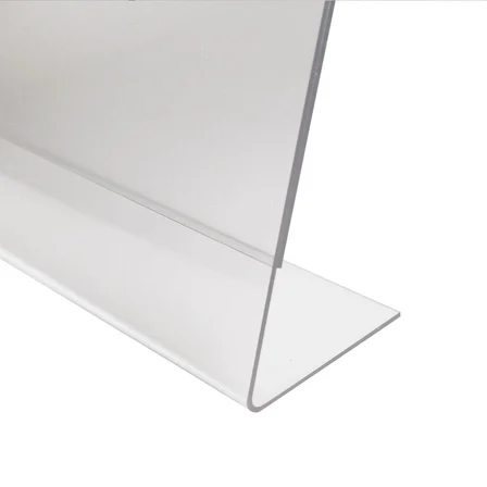 L Tipi Yatay 21x10cm Pleksi Masaüstü Şeffaf Föylük Broşürlük Fiyatlık 5li Paket