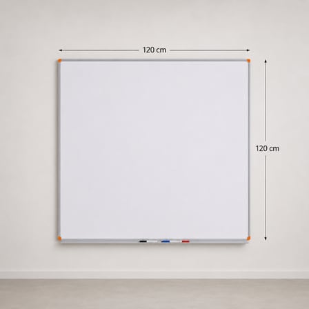 Emaye Yüzey Beyaz Yazı Tahtası 120x120cm