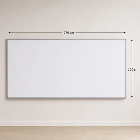 Emaye Yüzey Beyaz Yazı Tahtası 120x270cm