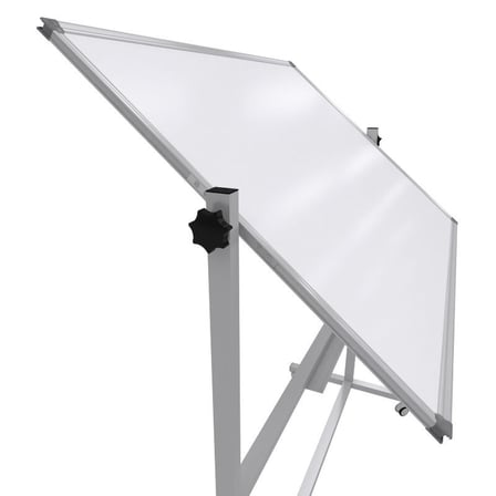 Emaye Yüzey 360° Dönerli Mobil Yazı Tahtası 120x200cm Beyaz