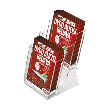 3 Katlı A4 Masaüstü Broşürlük 20li Paket