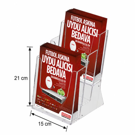 3 Katlı A5 Masaüstü Broşürlük 5li Paket