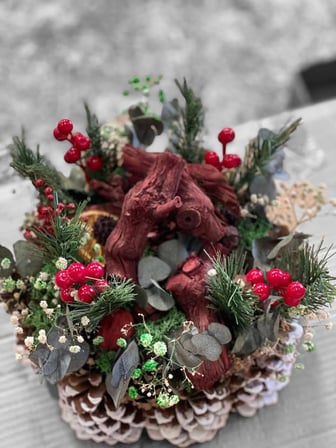YENİ YILBAŞI MASAÜSTÜ DEKORASYON ,NATURAL EL YAPIMI HOBİ EĞLENCE PARYTİ NOEL