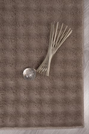 Bubble Oval Yumuşak Peluş Kaymaz Salon Oturma Odası Balkon Halısı Yolluk Vizon