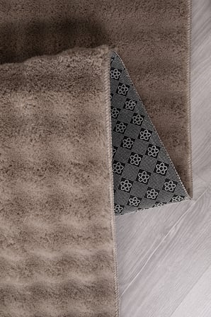 Bubble Oval Yumuşak Peluş Kaymaz Salon Oturma Odası Balkon Halısı Yolluk Vizon