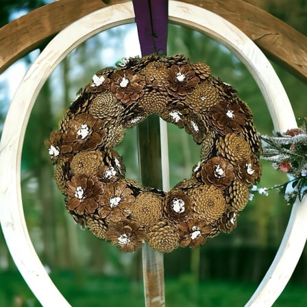 KAPI SÜSÜ DOĞAL ÇAM KOZALAK ÇELENK - EL YAPIMI HANDMADE YILBAŞI YENİ YIL PARTİ EĞLENCE DUVAR DEKO