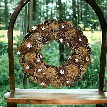 KAPI SÜSÜ DOĞAL ÇAM KOZALAK ÇELENK - EL YAPIMI HANDMADE YILBAŞI YENİ YIL PARTİ EĞLENCE DUVAR DEKO