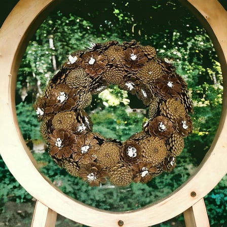 KAPI SÜSÜ DOĞAL ÇAM KOZALAK ÇELENK - EL YAPIMI HANDMADE YILBAŞI YENİ YIL PARTİ EĞLENCE DUVAR DEKO