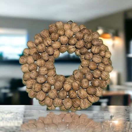 KAPI SÜSÜ NATURAL DOĞAL ŞOKLANMIŞ CEVİZ ÇELENK HANDMADE ELYAPIMI HOME DECO PRESERVED WREATH