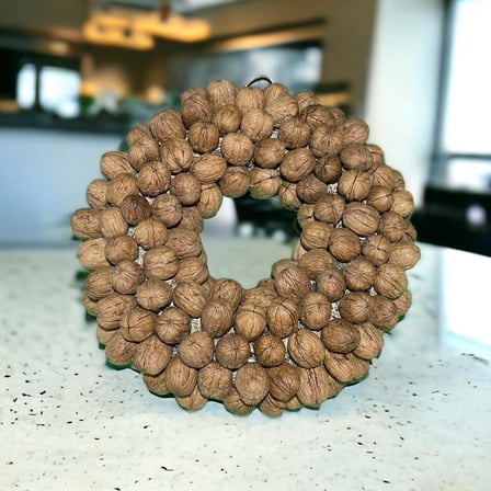 KAPI SÜSÜ NATURAL DOĞAL ŞOKLANMIŞ CEVİZ ÇELENK HANDMADE ELYAPIMI HOME DECO PRESERVED WREATH