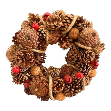 Kapı Süsü Masaüstü Dekorasyon Duvar Dekor Natural Çelenk - Noel - Yılbaşı - Parti Eğlence Handmade