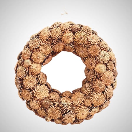 Yılbaşı Yeni Yıl Kalın Kozalak Çelenk Kapı Süsü Noel Parti Handmade El yapımı