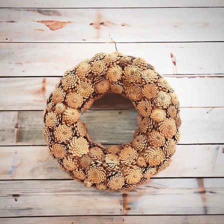 Yılbaşı Yeni Yıl Kalın Kozalak Çelenk Kapı Süsü Noel Parti Handmade El yapımı