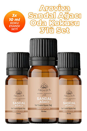Sandal Ağacı Oda Kokusu 3'Lü Set- Doğal Esansiyel Uçucu Yağ, Difüzör Esansı, Buhurdanlık Yağı Sandal Ağacı Oda Kokusu 3'Lü Set- Doğal Esansiyel Uçucu Yağ, Difüzör Esansı, Buhurdanlık Yağı