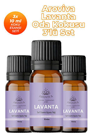 Lavanta Oda Kokusu 3'Lü Set- Doğal Esansiyel Uçucu Yağ, Difüzör Esansı, Buhurdanlık Yağı Lavanta Oda Kokusu 3'Lü Set- Doğal Esansiyel Uçucu Yağ, Difüzör Esansı, Buhurdanlık Yağı