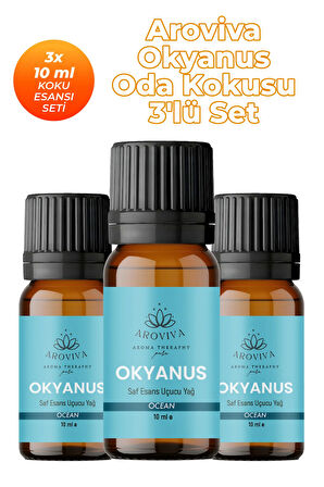 Okyanus Oda Kokusu 3'Lü Set- Doğal Esansiyel Uçucu Yağ, Difüzör Esansı, Buhurdanlık Yağı Okyanus Oda Kokusu 3'Lü Set- Doğal Esansiyel Uçucu Yağ, Difüzör Esansı, Buhurdanlık Yağı