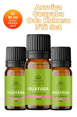 Guayaba Oda Kokusu 3'Lü Set- Doğal Esansiyel Uçucu Yağ, Difüzör Esansı, Buhurdanlık Yağı Guayaba Oda Kokusu 3'Lü Set- Doğal Esansiyel Uçucu Yağ, Difüzör Esansı, Buhurdanlık Yağı
