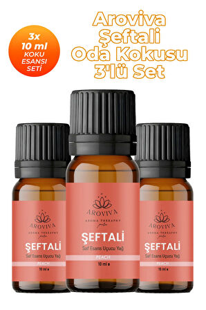 Şeftali Esansiyel Uçucu Koku Yağı Buhurdanlık Yağı Difüzör Esansı 3'Lü Set 3x10ml Şeftali Esansiyel Uçucu Koku Yağı Buhurdanlık Yağı Difüzör Esansı 3'Lü Set 3x10ml