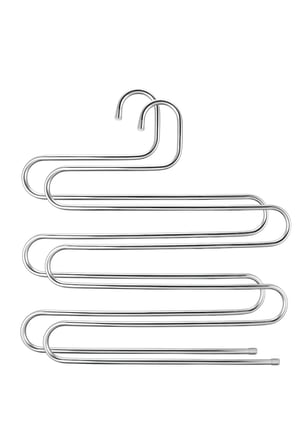 2 Adet Metal Pantolon Eşarp Askısı 5 Katlı 2 Adet Askı