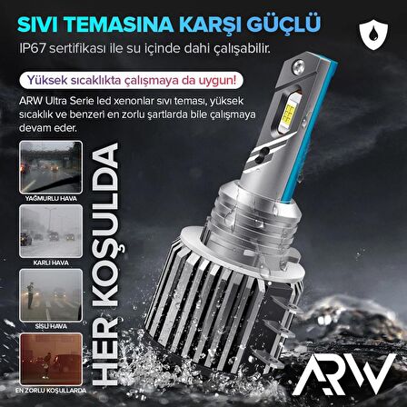 H15 Led Xenon Şimşek Etkili 12000 Lümen ARW Ultra Serie