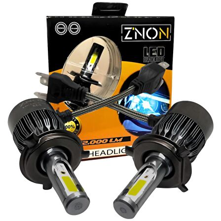 H4 Led Xenon Şimşek Etkili 12000 Lümen ZNON