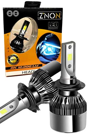 H7 Led Xenon Şimşek Etkili 12000 Lümen ZNON