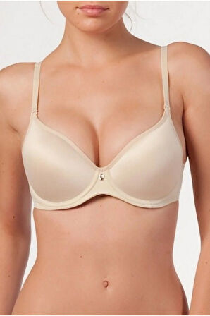 Kadın Ten Fanetta Soft Cup Taşlı Dolgusuz Sütyen 9405