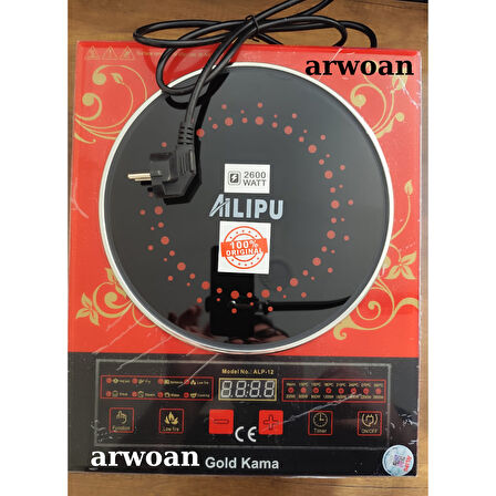 Arwoan ALP-12 Gold Kama İndüksiyonlu Ocak (Mavi Aydınlatmalı)