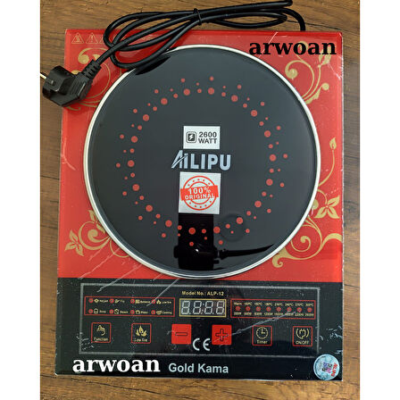 Arwoan ALP-12 Gold Kama İndüksiyonlu Ocak (Mavi Aydınlatmalı)