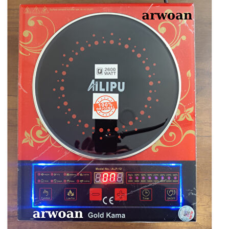 Arwoan ALP-12 Gold Kama İndüksiyonlu Ocak (Mavi Aydınlatmalı)