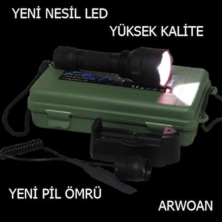 ARWOAN YENİ NESİL LEDLİ YÜKSEK KALİTELİ TÜFEK FENERİ