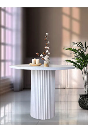 Arya Yuvarlak Ahşap Bohem Masa 90x90