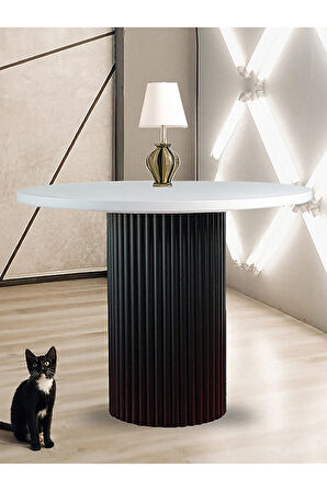 Arya Yuvarlak Ahşap Bohem Masa 110x110