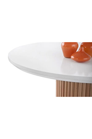 Arya Yuvarlak Ahşap Bohem Masa 130x130