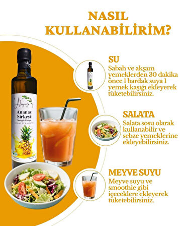 Ananas Sirkesi Doğal Fermantasyon 500 ml