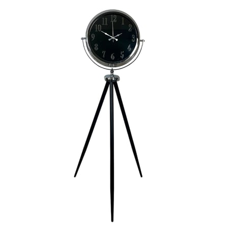Krom Modern Aynalı Tripod 150 x 45 Cm Ayaklı Saat