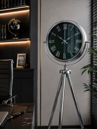 Krom Prestıge Aynalı Tripod 150 x 45 Cm Ayaklı Saat