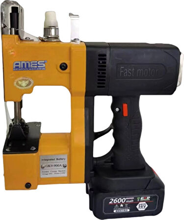 Ames Çuval Ağzı Dikiş Makinası Şarjlı 3 iplikli AS-GK-900 (2600MA)