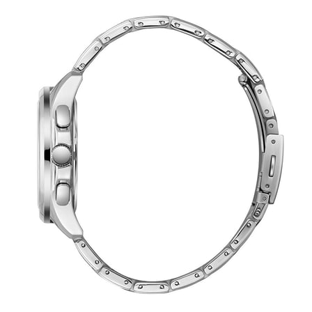 Beverly Hills Polo Club Gümüş Yuvarlak Kasa Erkek Kol Saati | 44 mm Çelik Kasa, Mavi Kadran