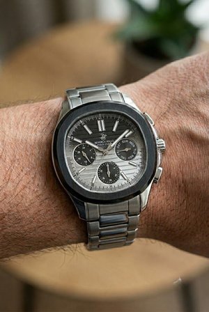 Beverly Hills Polo Club  Gümüş - Siyah Yuvarlak Kasa Erkek Kol Saati | 44 mm Çelik Kasa