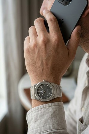 Beverly Hills Polo Club Gümüş Sekizgen Kasa Erkek Kol Saati | 39 mm Çelik Kasa, Gümüş Çelik Kordon
