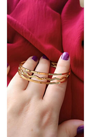 Çelik Kararma Yapmaz 3lü Ajda Bilezik