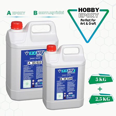 ULTRA ŞEFFAF HIZLI Hobby Epoxy Epoksi Reçine İnce Döküm Fast 7,5kg