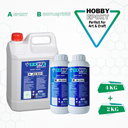 ULTRA ŞEFFAF HIZLI Hobby Epoxy Epoksi Reçine İnce Döküm Fast 6kg