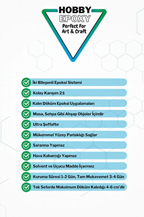 Ultra Şeffaf Tek Döküm Epoksi Reçine 15kg SET Döküm Tipi Epoxy Masa Sehpa için KALIN DÖKÜM