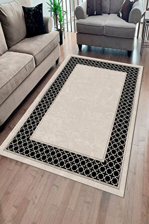 GRİ Modern Çerçeve Desen Halı ŞHB1322