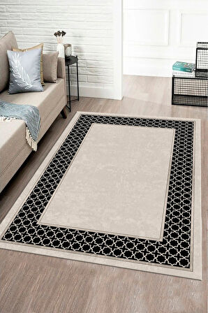 GRİ Modern Çerçeve Desen Halı ŞHB1322