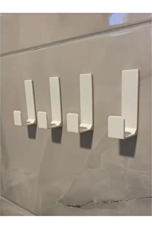 4lü Güçlü Yapışkanlı Askılık Bornoz Askılığı Kapı Arkası Mutfak Banyo Askılığı Havlu Askılık