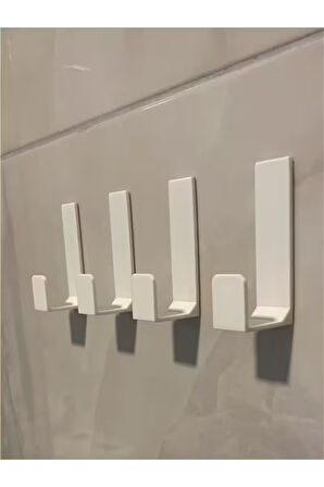 4lü Güçlü Yapışkanlı Askılık Bornoz Askılığı Kapı Arkası Mutfak Banyo Askılığı Havlu Askılık