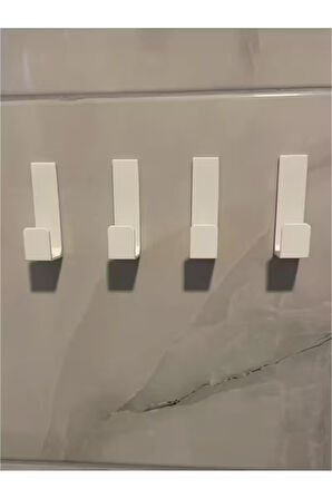 4lü Güçlü Yapışkanlı Askılık Bornoz Askılığı Kapı Arkası Mutfak Banyo Askılığı Havlu Askılık